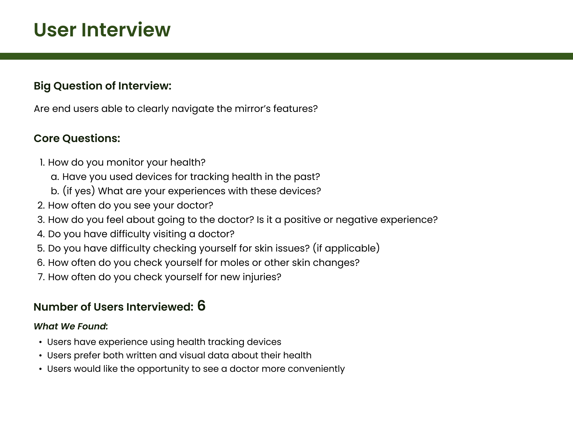 Interview questions